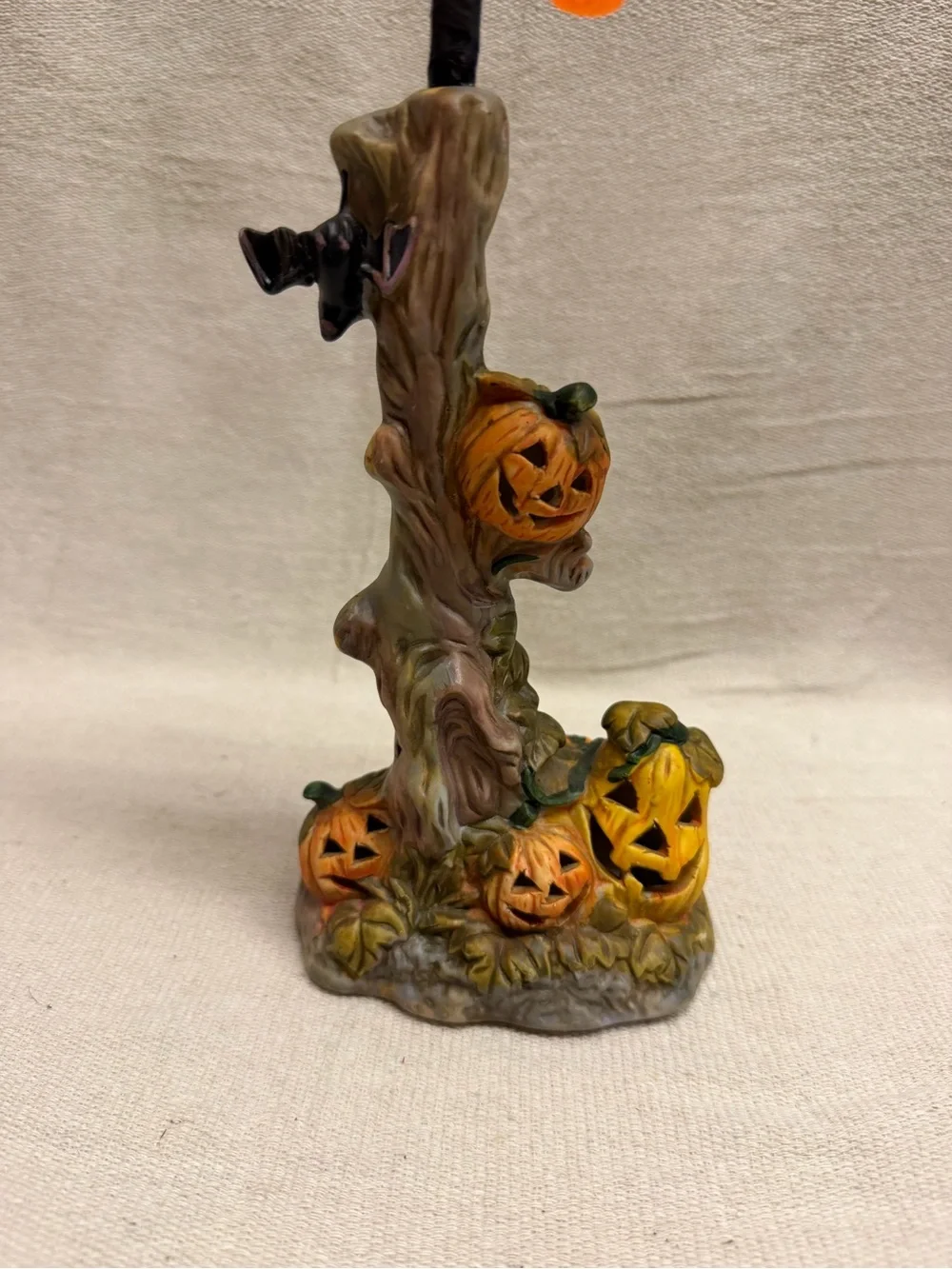 Halloween Lighted Jack-o-lantern Tree with Pumkins -Battery On/Off 17”